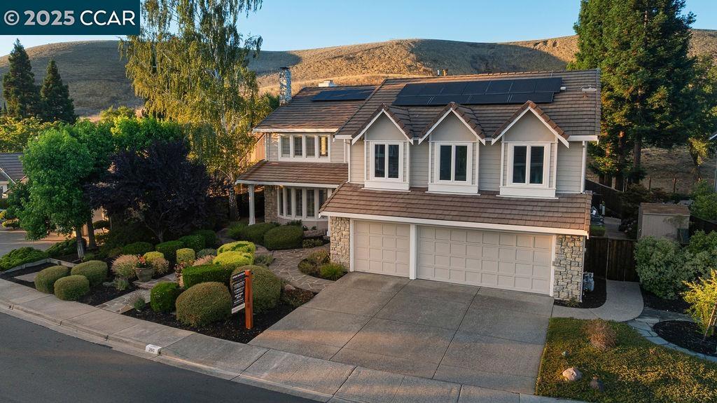 OPEN 8/2 & 8/3, 1PM-5PM! Experience luxury living! Located in the Diablo Highlands community, this serene and private home has everything you’ve been looking for. The thoughtfully designed floor plan features high ceilings, hardwood floors, large windows, and lots of natural light. The kitchen is a chef’s dream, and is equipped with stainless steel appliances, large center island, pantry, lots of storage, and flows seamlessly into the expansive family room, making it great for everyday living and entertaining. Ideal for guests or multigenerational living, the main level includes a full bedroom with an en-suite bath. Upstairs, discover a junior primary suite and a luxurious primary retreat featuring a sitting area with fireplace, a private balcony overlooking the backyard, and a spa-inspired bath with a dual-entry walk-in shower and a walk-in closet with custom built-ins. An extra large bonus room offers versatility—perfect as a playroom, home theater, or game room. Step outside and enjoy peaceful evenings or lively gatherings in the beautifully landscaped backyard, complete with a spacious patio, pool, and spa. Additional highlights include no rear neighbors, EV charger, smart home upgrades, and a storage shed. Enjoy the convenience of being just minutes from downtown Danville.