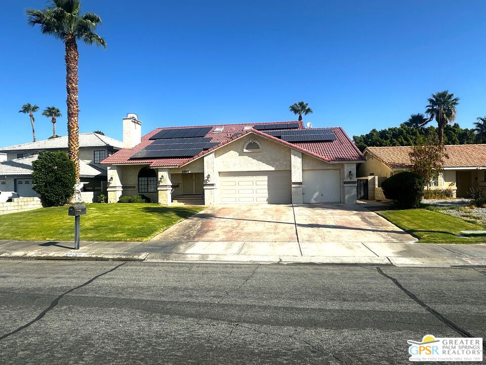 Just two short blocks from Landau Elementary, this spacious two-story residence offers exceptional potential for the buyer with vision. While in need of updates, the home's solid construction and thoughtful layout provide an excellent foundation to create your ideal family retreat. Interior highlights include a six-inch custom ceramic tile set on the diagonal, complemented by granite accents that match the granite kitchen counters. The kitchen features a pantry and breakfast bar, and there are ceiling fans throughout. The private backyard offers a refreshing pool recently updated for social gatherings. Spacious 3-garage is attached. A leased solar system adds efficiency, and the generous outdoor space provides endless possibilities. This is a rare opportunity to transform a well-built property into a personalized home in a highly sought-after neighborhood.