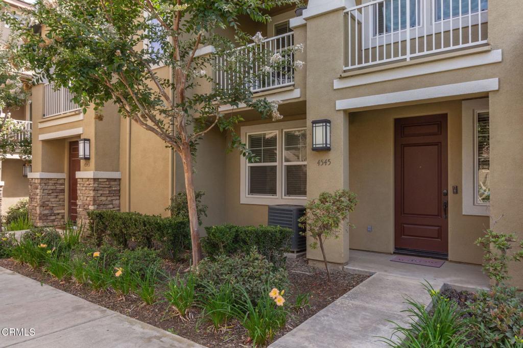 Welcome to 4545 Via Del Sol, a beautifully updated 3-bedroom, 3.5-bath townhome in the sought-after Tesoro Walk community of Mission Oaks. This move-in ready home offers a functional tri-level layout with thoughtful upgrades throughout, including wood-like flooring, granite countertops, and rich cherry wood cabinetry.The entry level features a spacious bedroom with a large closet, full bathroom, and additional hallway storage--perfect for guests or a private office. On the second floor, you'll find a chef's kitchen with center island, open-concept living room with cozy fireplace, convenient laundry closet, and a powder bath for visitors. The top floor boasts two en-suite bedrooms, each with its own bathroom, providing comfort and privacy.Flooded with natural light and overlooking the lush grassy common area, this home offers both charm and privacy with no neighbors directly behind. Enjoy the convenience of a 2-car attached garage plus guest parking right out front.Located in a well-maintained community with access to nearby parks, schools, and shopping, this is a wonderful place to call home.
