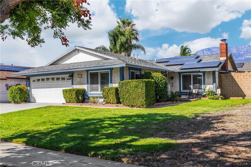 If you love woodworking, crafting or hobbies then this is the house for you!  On site is a 12 foot high, 432 square foot fully enclosed workshop.  The 18’x 24’ workshop has work benches, both 110 and 220 electrical outlets, 100 amp electrical sub panel, wall air conditioning unit and exhaust fan.  A bonus addition to this already amazing 1617 square foot single story home.  The main house offers 3 bedrooms, family room with plenty of space for a home office, a living room including a custom fireplace with wood mantle and bookcases.  You will find upgrades of crown molding, wide baseboards and plantation shutters throughout the home.  The main living space has engineered hardwood flooring.  The kitchen has been thoughtfully remodeled with storage in mind.  The cabinetry is soft closing in a color complementing every style.  The subway tile backsplash accents the appliances and the refrigerator is included.  The counters are a beautiful granite with oversized counter-bar.  There is a whole house water softener and the kitchen features a reverse osmosis unit for delicious drinking water and ice cubes. The floors are oversize 12”x 24” porcelain tile.  The bathrooms have been fully remodeled.  The primary room has an ensuite bathroom with dual sinks and a spa-like walk in shower.  There is a beautiful antique stained glass at the bath entry.  Two additional bedrooms on opposite sides of the hallway offer privacy for all parties.  The backyard is fantastic for entertaining.  The fully covered patio allows you to enjoy nature no matter the weather.  There is plenty of grass and greenery to create your own retreat.  The side yard has sheds for maximum storage, the garage comes with built in cabinets and storage racks. The home includes a solar lease to offset your utility costs.  You will find this home has been meticulously well taken care of and ready for you to call it home.  Schedule your private tour today!