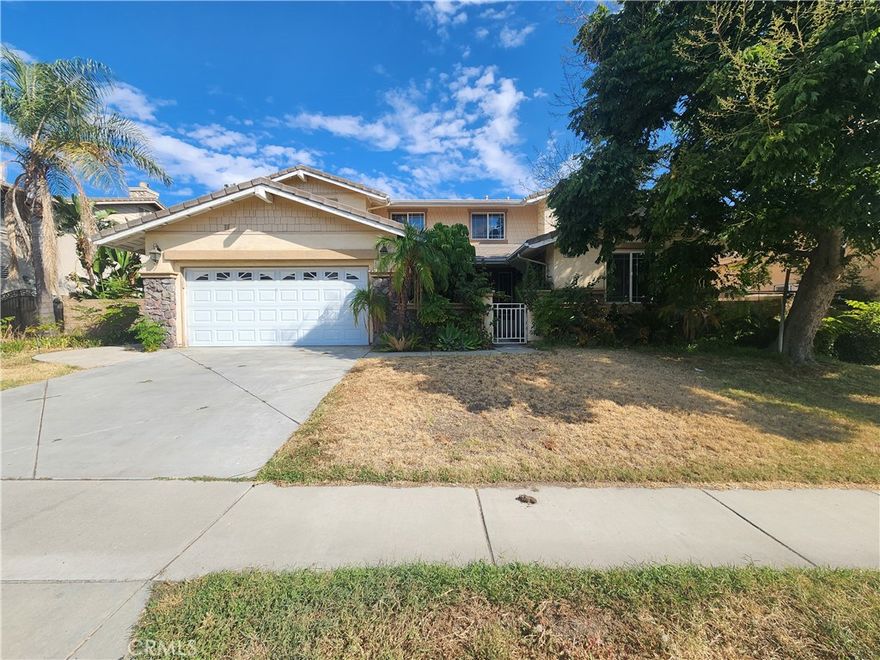 This Partially Furnished 4-bedroom, 4-bathroom and 2 car attached garage Home is now available. Wood and tile flooring throughout. Bonus room can be used as an office or guest room. Open floor plan kitchen and living room. Kitchen has granite counter tops, center island and includes stove-top, double oven, microwave and dishwasher appliances. The laundry room includes washer and dryer connections only. The primary bedroom has a large closet and private bathroom with dual sinks, bathtub and separate shower. The other 3 bedrooms are very spacious and offer plenty of closet storage space. Large backyard has a covered patio area and BBQ area. This property is located near the 210 freeway, restaurants, Victoria Gardens, parks and shopping centers.