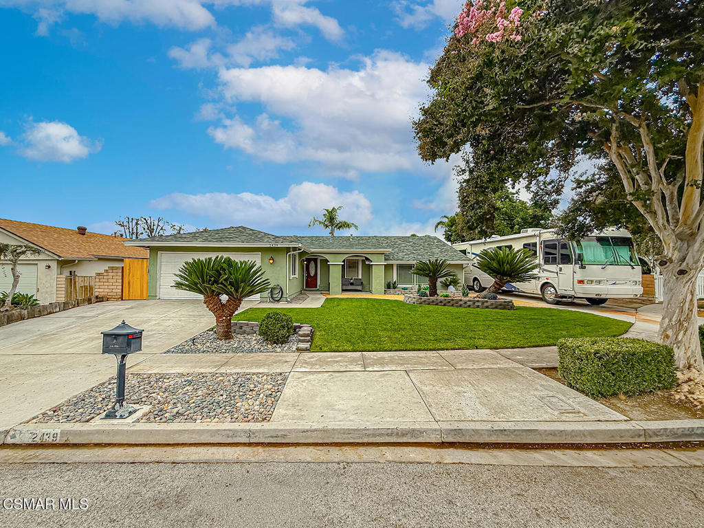 Discover this stunning single-story residence nestled on a quiet cul-de-sac in one of Simi Valley's most sought-after neighborhoods. Ideally located just moments from Santa Susana High School, this home offers easy access to the freeway, perfectly blending convenience and tranquility. The front yard features freshly installed sod for an attractive look, enhancing the beautiful curb appeal and giving the home a vibrant and inviting appearance.The property boasts a range of impressive upgrades, including a newer roof installed in 2016, ensuring durability and energy efficiency. Stay comfortable year-round with the upgraded AC and heater, also added in 2016. Enjoy your own private oasis with a sparkling pool, newly plastered and tiled in 2015, complete with newer equipment for worry-free enjoyment. The kitchen has seen significant enhancements, featuring sleek Corian countertops added in 2025, a beautiful updated backsplash, and a refrigerator from 2025 that's included with the home. The double oven and cooktop were also installed in 2023. Additionally, a newer kitchen faucet and garbage disposal were added in 2025.The home's stylish feel continues indoors with updated interior doors and hardware, also added in 2025, complementing the recent bathroom upgrades. The primary bedroom features high vaulted ceilings, bright light from large windows, and a beautiful walk-in closet, along with an updated primary bathroom that adds to the luxurious feel.Additionally, this property includes spacious RV access measuring 11x60, perfect for adventure vehicles. With all these features and updates, this home truly checks all the boxes. Don't miss the opportunity to experience a lifestyle of comfort and convenience--schedule your showing today!