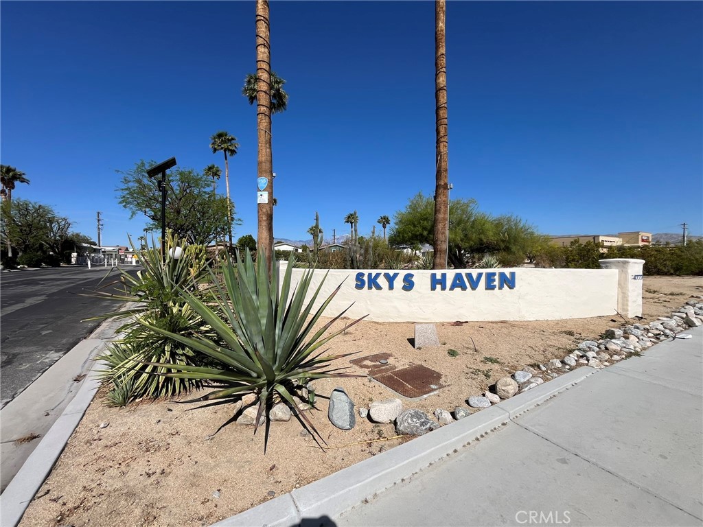 Welcome to this charming manufactured home located in the desirable Skys Haven Park in Desert Hot Springs, CA. This senior community offers a peaceful and serene setting for residents to enjoy their retirement years. This cute manufactured home offers the perfect blend of comfort and convenience. With access to pools, spas, and a clubhouse, you'll feel like you're on vacation every day. And with Palm Springs just a quick 13-minute drive away, you'll have endless shopping, dining, and entertainment options right at your fingertips. Don't miss out on this opportunity to own a piece of paradise in one of California's most desirable locations!
