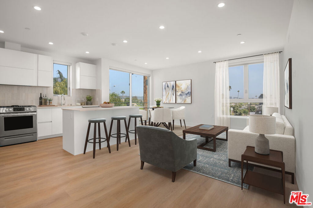 Welcome to 4418 S. Slauson where 8 brand new contemporary single level units converge to create the ideal living experience. Bathed in natural light and appointed with exquisite details and finishes, these units feature inviting floor plans with warm White Oak SPC flooring and terraces. This breathtaking 2 bed + den + 2 bath unit with exceptional views has a kitchen with stainless steel appliances, quartz countertops, tile backsplashes, and custom italian cabinetry. The living and dining area open to a view terrace, while the primary bedroom is ensuite featuring double vanity sink, soaking tub, and large walk in shower. Additional features include in-unit laundry, gated parking, and community rooftop terrace. Located in an ideal Westside location moments from Culver City, Marina del Rey, Playa Vista, and LAX, these homes offer the convenience you have been searching for. Available unfurnished $4,350 or furnished $4,550.