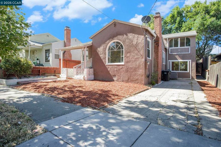 Price Improvement! Welcome to this Fabulous Period Home built in 1941. Located in the Older, Established Central District of Pittsburg and surrounded by similar Vintage Homes.  This one has several Updates, but still has Many of the Charming Vintage Features such as the Beautiful Window and Cozy Fireplace in the Living Room. The Modern Kitchen includes Granite Counters, S/S Appliances and the Fridge is Included! The Lower Level has a Separate, Private Entrance and includes a Living Room and Bedroom which is Great for Multi-Generational Living, Private Office or a Possible Income Opportunity.  The Bedrooms are Generous in Size. In addition to all the living space, there is also a Large Basement which can accommodate your Storage Needs. Enjoy a large Backyard with Plenty of Space for Garden or Play areas. Located just minutes to Shopping, Freeway and Bart.