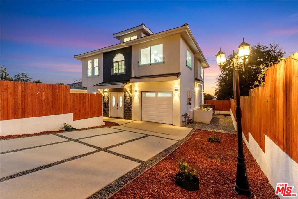 Brand New Construction Two Stunning Homes on One Lot in Prime Tujunga Introducing a rare opportunity: The only two newly built single-family homes with an ADU on the same lot in a desirable Tujunga neighborhood. Each residence has its own separate address, creating the perfect setup for multi-generational living or generating rental income.The main house is a beautifully crafted two-story home featuring 3 spacious bedrooms and 2 modern bathrooms. Designed with luxury in mind, it boasts premium wood laminate flooring throughout, custom cabinetry, and quartz countertops in a sleek, open-concept kitchen fitted with top-of-the-line appliances. The tandem 2-car garage offers potential to be converted into an additional living space or income-producing unit.The detached ADU includes 1 bedroom and 1 bathroom with its own separate entrance, address, and utility meter ideal for a rental, guest house, in-law suite, or adult child.Both homes are move-in ready and designed with thoughtful details throughout. Don't miss this exceptional opportunity to own versatile, high-quality new construction in a prime residential location.Come see this gorgeous property today! Broker and seller do not guarantee the accuracy of square footage, lot size, or any other information concerning the condition or features of the property provided by the seller or obtained from public records or other sources. Buyer is advised to independently verify all information through personal inspection and with appropriate professionals to their satisfaction.