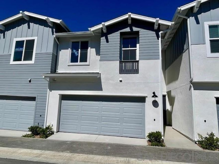Lot 46 New Construction Attached Townhome in western Santee.  1,603 sq. ft., Plan 1, Lot 46 in the desirable Laurel Heights Community.  Amenities include: Pool, Spa, Tot Lot, Picnic Area, Reflection Space. Upgraded with over $22K in options! 3 beds, 2.5 bath, private backyard, 2-car attached garage. Beautiful modern kitchen with upgraded white Cabinets. Elegant Backsplash, upgraded Stainless steel sink and faucet. Large Quartz Island, with under counter lighting. Solar is included and is owned, not leased. Garage comes with charging station for Electric vehicles and a Level 2 Charger. This home is ready for a quick move-in! Use Designated Lender for special incentives!  Lot 46 New Construction Attached Townhome in western Santee.  1,603 sq. ft., Plan 1, Lot 46 in the desirable Laurel Heights Community.  Amenities include: Pool, Spa, Tot Lot, Picnic Area, Reflection Space. Upgraded with over $22K in options! 3 beds, 2.5 bath, private backyard, 2-car attached garage. Beautiful modern kitchen with upgraded White Shaker Cabinets.  Elegant custom Backsplash, upgraded Stainless steel sink and faucet. Large Quartz Island, with under counter lighting. Solar is included and is owned, not leased. Garage comes with charging station for Electric vehicles and a Level 2 Charger. This home is ready for a quick move-in! Use Designated Lender for special incentives!
