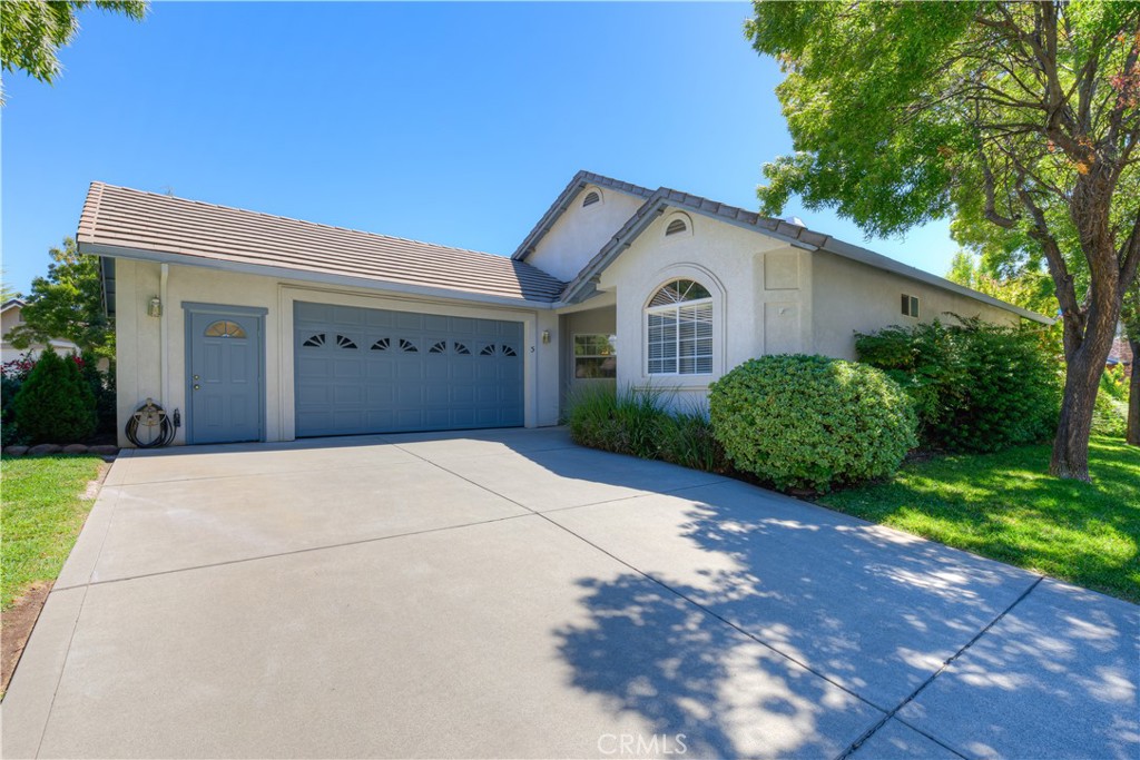 Pristine condition for this wonderful home nestled in the highly sought after Sierra Sunrise 55+ community, offering peace and tranquility!! This beauty has not only the largest lot in Fairfield commons, but also has one of the only 2.5 car garage set ups which is great for workshop area, storage or hobbies!! Located on sweeping corner lot into Ginger lane with outstanding curb appeal and large spacious concrete driveway for ample off street parking. The home has undergone extensive remodeling in last several months with all new LVP flooring in Entry, kitchen, laundry, bathrooms, office room and main living room, along with all new 4 inch base moldings through out the home. All new interior paint top to bottom, new carpeting in primary bedroom and guest bedroom, with 3rd bedroom used as office with LVP flooring, all new window shades, new wired in smoke detectors and more! The main living room offers extra high ceilings with nice downlighting and ceiling fan, completed with fireplace to enhance your cool winter nights. Primary suite offers high ceiling, large walk in closet with built in shelving, and additional closet as well, spacious sink area with separate room with a large shower and water closet. The 2nd bedroom is nice in size with full closet, all new carpeting, paint, molding and blinds. the 3rd bedroom is up front and was used as office room, this is a full size bedroom with full size closet, LVP flooring, new paint and moldings as well. Spacious kitchen with loads of cabinets, ample counter space, and bay window overlooking front entry, along with pass through opening to living and dining room. Off the kitchen is a spacious laundry room offering wash basin, and cabinets for storage too. Out back is fully fenced yard, concrete walkway and patio area with custom Spa which stays along with a covered area for Grilling. Located close to Lakes and walking trails in the Sierra Sunrise Terrace area of California Park. Roof inspection & HVAC in supplements, with roof recommendations being completed. If you are looking for the one home offering easy living, clean and move in ready, all level, this just may be the one!!
