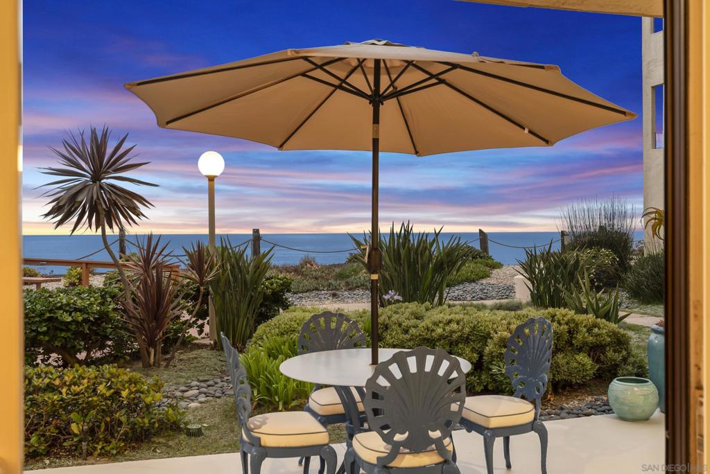 Coastal Oceanfront Contemporary Condo Whether your longing is for a second-home beach condo, a primary residence by the ocean or a lucrative 7 day minimum vacation rental, this newly updated sea-side condo has it ALL! Offering the perfect blend of tranquility & contemporary style has been beautifully updated. The location of this condo will put you center stage on the oceanfront at Solana Beach and Tennis. Be prepared to be fully captivated by the Sunsets, Ocean sights and Rhythmic sounds. This exclusive private community enjoys an active lifestyle of tennis and water sports, including 4 courts, 2 jacuzzis and one pool, along with clubhouse and view lounge. In addition, the vibrant community of Solana Beach with all of its boutique restaurants and shops are within walking distance or a short drive, as is Del Mar & it’s racetrack. For those of you seeking a profitable rental income stream, this is the ideal unit. Local regulations allow for rental of as short as one week. Two adjacent parking spaces are situated close to the unit with minimal stairs, or no stairs whatsoever if you can tolerate a slightly longer walk. Stairs to the beach are adjacent to the South Gate.