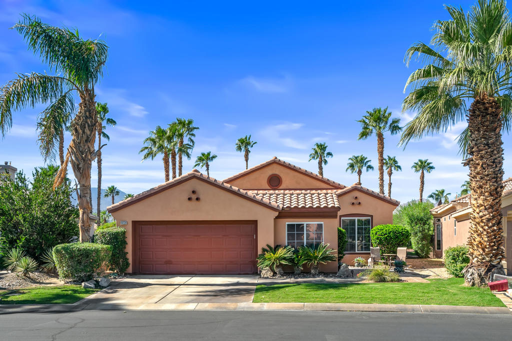 Stunning home in beautiful adult community......rare, large yard with tropical pool oasis.Welcome to your dream home in a highly sought-after golf community! This beautifully updated, open floor plan residence offers the perfect blend of luxury, comfort, and outdoor living. Step into a tropical backyard paradise featuring a BBQ, sparkling pool, waterfall, fountain, lush landscaping, and multiple seating areas ideal for relaxing or entertaining guests. The sunset and mountain views are wonderful and the house is situated on the front of the lot to enhance the view and reduce street noise.Inside, enjoy a spacious layout with an optional office/Den, newer appliances and an indoor laundry room for added convenience. The large primary suite is a true sanctuary, featuring a custom walk-in closet and plenty of space to unwind after a long day.Included in your dues are security, cable TV, internet and amenities!The community offers full security, a dining clubhouse, banquet room, meeting rooms, card rooms, library, billiard room, 18-hole golf course, pro shop, tennis, pickle ball, fitness center, indoor lap pool and outdoor pool and spa with views of the golf course and south facing mountains. The community also has many social groups to choose from!(Owner is licensed Realtor)