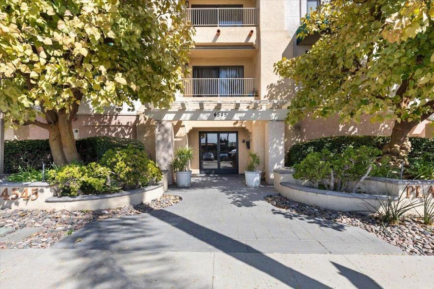 Spacious main floor Condo in Plaza Arizona - Prime Location & Unbeatable Value! Rarely does such a gem come to market! This unit comes with 2 parking spaces in a common garage (tandem) The bathrooms have been beautifully updated and the entire unit has fresh paint. This condo is the perfect place to call home. Located in a prime area, with freeway access around the corner its very easy to get around, additionally you'll be just a short distance from the vibrant neighborhoods of University Heights, Normal Heights, and North Park, where you can enjoy a variety of restaurants, cafes, shops, and more. This spacious home features 2 bedrooms and 2 bathrooms, balcony and ample storage and closet space throughout. In unit washer and dryer is conveniently included in the unit, making laundry a breeze. The kitchen has all stainless appliances and a sitting areas for bar stools adding to the free flow open floor plan. The community is well-maintained, offering a secure and peaceful environment. Enjoy the benefits of low HOA fees. Plus, the community is pet-friendly, so your furry friends are welcome!  With its prime location, well-maintained community, and fantastic value, this condo will go fast!