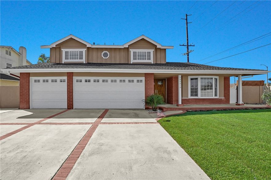 Welcome to this beautifully remodeled corner-lot home with a private pool in Huntington Beach! This 4 bed / 3 bath home features central A/C, 3-car garage and newer hardwood floors that flow throughout the living room, family room, kitchen, and dining area, creating a bright and cohesive feel. The family room offers a cozy fireplace, perfect for relaxing or gathering with loved ones. The kitchen has been fully remodeled with sleek countertops, updated cabinets, and an eat-in island — ideal for casual dining or entertaining.



All bedrooms are located upstairs and feature carpet and plenty of natural light. The spacious primary suite includes an en-suite bathroom, while the secondary bedrooms share a hallway bath. Step outside to your private backyard with a sparkling pool — perfect for enjoying the Southern California sunshine year-round. As a cherry on top, this home is conveniently located near award winning schools, parks, shopping centers, restaurants, and just a short distance to Huntington Beach Pier and the coast. Schedule your showing today before it's too late!