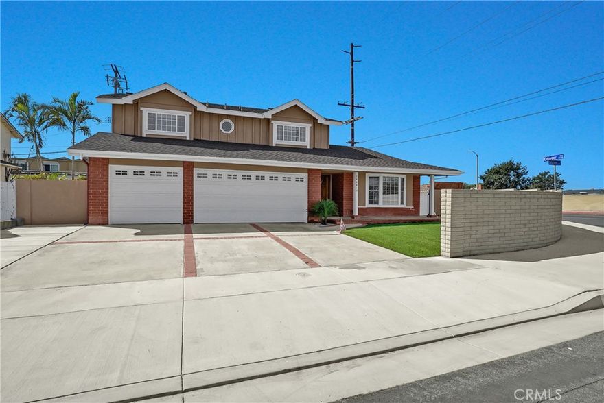 Welcome to this beautifully remodeled corner-lot home with a private pool in Huntington Beach! This 4 bed / 3 bath home features central A/C, 3-car garage and newer hardwood floors that flow throughout the living room, family room, kitchen, and dining area, creating a bright and cohesive feel. The family room offers a cozy fireplace, perfect for relaxing or gathering with loved ones. The kitchen has been fully remodeled with sleek countertops, updated cabinets, and an eat-in island — ideal for casual dining or entertaining.



All bedrooms are located upstairs and feature carpet and plenty of natural light. The spacious primary suite includes an en-suite bathroom, while the secondary bedrooms share a hallway bath. Step outside to your private backyard with a sparkling pool — perfect for enjoying the Southern California sunshine year-round. As a cherry on top, this home is conveniently located near award winning schools, parks, shopping centers, restaurants, and just a short distance to Huntington Beach Pier and the coast. Schedule your showing today before it's too late!