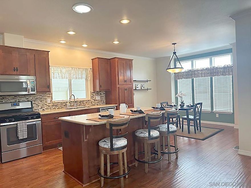 Absolutely beautiful 2 bedroom home plus a large office.  Built in 2015.  Fabulous chef's kitchen with center island for casual dining.  A walk-in pantry.  Beautiful custom cabinets, countertops, and stainless steel appliances.  Open floor plan great for entertaining and a large wrap around Trec deck and fenced side yard.  You must see this home.  Great price for a great home.  Just steps to the Clubhouse and amenities including pool heated 24/7 365 days a year, state of the art gym, pickleball and tennis courts, and adjacent 18 hole golf course.  Tenants have use of all of the facilities in the community. Located in Rancho Carlsbad Country Estates - close to world class beaches, Carlsbad Village, fine dining, freeways, shopping, and cultural centers. Absolutely beautiful 2 bedroom home plus a large office.  Built in 2015.  Fabulous chef's kitchen with center island for casual dining.  A walk-in pantry.  Beautiful custom cabinets, countertops, and stainless steel appliances.  Open floor plan great for entertaining and a large wrap around Trec deck and fenced side yard.  You must see this home.  Great price for a great home.  Just steps to the Clubhouse and amenities including pool heated 24/7 365 days a year, state of the art gym, pickleball and tennis courts, and adjacent 18 hole golf course.  Tenants have use of all of the facilities in the community. Located in Rancho Carlsbad Country Estates - close to world class beaches, Carlsbad Village, fine dining, freeways, shopping, and cultural centers.