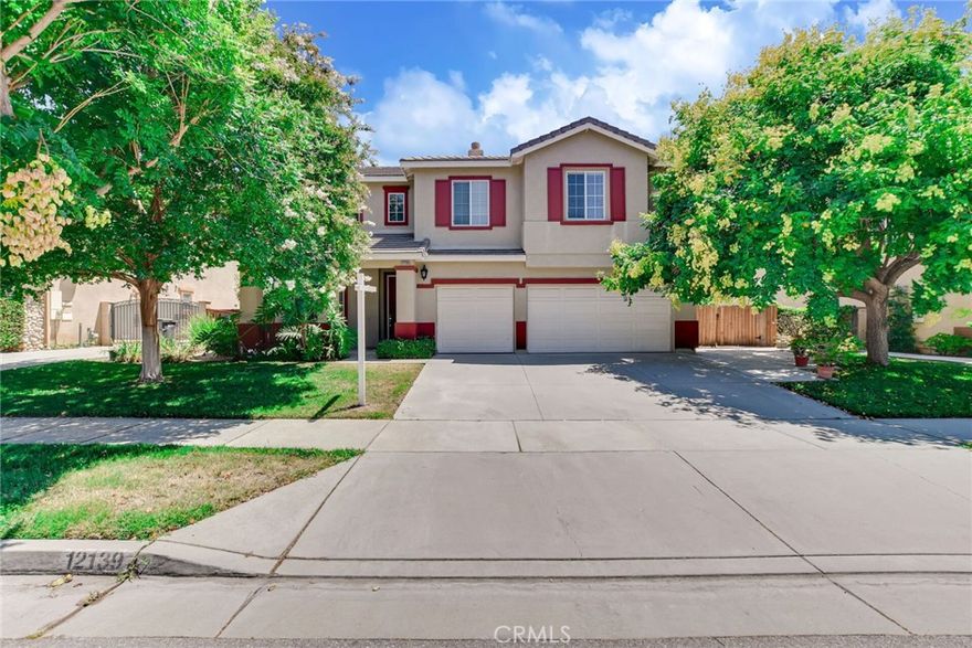 SUPER CLEAN CENTEX BUILT CHINO HOME - This original owner home has approximately 3,300 square feet of living area and a LARGE LOT to relax. Builders original blue print was designed as a 5 bedroom, original buyer decided to have a larger family room. Has area to place a 5th bedroom downstairs if needed. Property has 4 Bedrooms right now, (Area Downstairs for 5th) Plus Large 22x16 bonus room upstairs and 3 Bathrooms. The property has newer distressed wood throughout the home with the exception of bathrooms that have 18 inch horizontal travertine coverings. Has a large living room with recessed lighting and dual pane windows. Kitchen with oak cabinets, granite countertops, 6x5 Island that can be used as breakfast counter, walk in pantry, 4 burner free standing stove with hood, dishwasher, refrigerator and overlooks the grand family room and the back yard. Large Family room with granite faced fireplace, has a beautiful mantle, recessed lighting and ceiling fan. Has a large individual laundry room with sink and folding area. Large master bedroom with double door entry and 2 separate closets, one is a large 9x9 walk in closet and the other is a double sliding mirrored closet area. Master bath with separate shower and tub, dual sinks with granite counters and powder area between sinks. Other 3 bedrooms have sliding mirrored closets. Hall bath has dual sinks with granite countertops. Also has a large 22x16 retreat upstairs that can be used as a game room, theatre room, 2nd family room or 6th bedroom... Has a 3 car garage with 2 EV plugs, auto garage door opener on the 2 car garage area. Gated RV parking. Tiled Roof. The back yard has a cedar wood Gazebo and a Pergola. No HOA's and No Mello-Roos. Easy access to 60 Freeway, Restaurants and shopping.