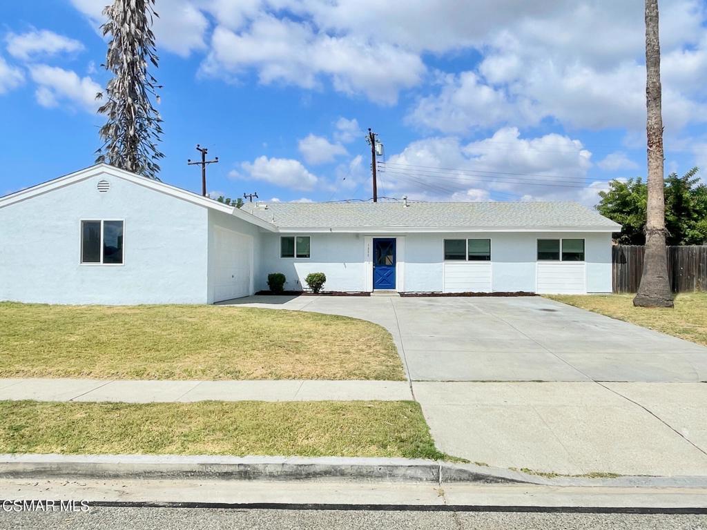 Arrive at 1855 Arcane St. and notice the freshly painted light blue finish with white trim and a deep-blue accented front door as well as a tidy front yard. Enter the front door and head to the kitchen positioned to the left with an open layout, ready for customization. A door off the kitchen provides access to a separated fenced side yard great for your pooch's safety and the garage with laundry hookups. Adjacent to the kitchen is a half bath and a bedroom that also connects to the living room. The remaining three bedrooms are located down the hall, along with a full bathroom that also connects to the primary bedroom, which includes a full-width of room closet. Recent upgrades include new dual-pane windows, sliding glass door, 2-inch blinds, and vinyl flooring throughout. The property also offers a large fenced backyard with plenty of space for outdoor living.