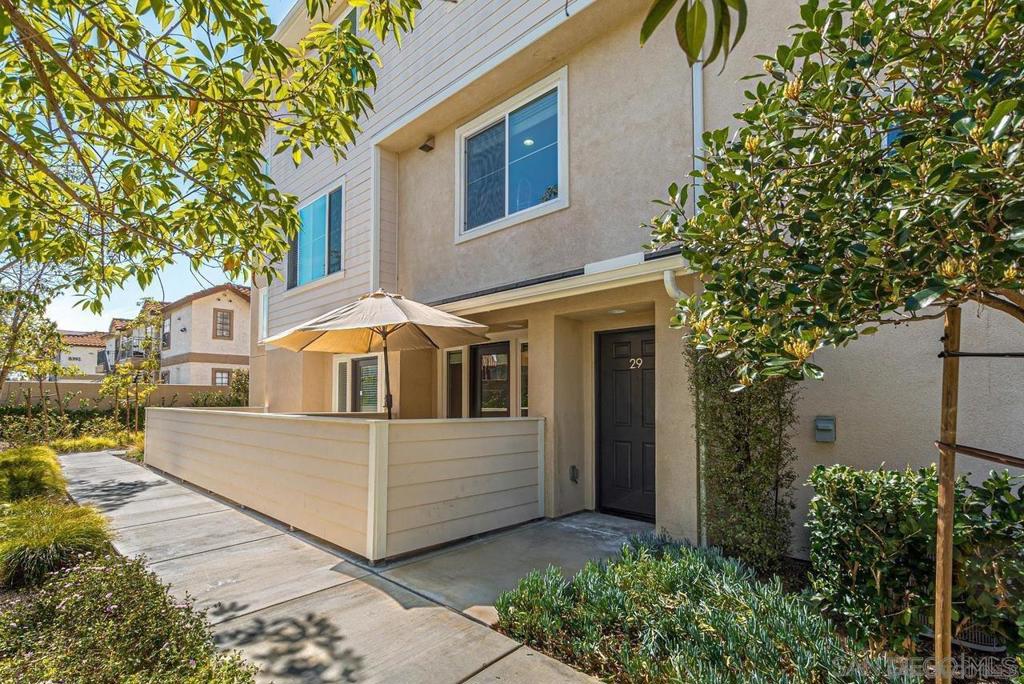 Contemporary gem in a great location! All rooms including living room are furnished with beds, desk/chair, sofa and TV. This near-new home contains stylish interior features that include modern Cabinets, Polished Quartz, Frost Countertops, Stainless appliances, Fresh paint and carpet flooring throughout. The downstairs guest bedroom opens to a private patio and adjacent to full bath could easily convert into office space!! The open floor plan kitchen with dining room opens to a west facing balcony to enjoy colorful evening sky with your favorite beverage!! The spacious primary suite offers full bathroom, dual sinks and walk-in closet. The large windows, glass doors and east facing entrance allows the natural light throughout the day. Some of other features include gated entrance, a spacious pantry in the kitchen, two-car attached garage with epoxy flooring, energy saver appliances such as central AC/heat, tankless water heater and gas cloth dryer. On top of that whole house as well as under the sink water filter. This home is close to Qualcomm, multiple parks, library, shopping, restaurants and freeway.
