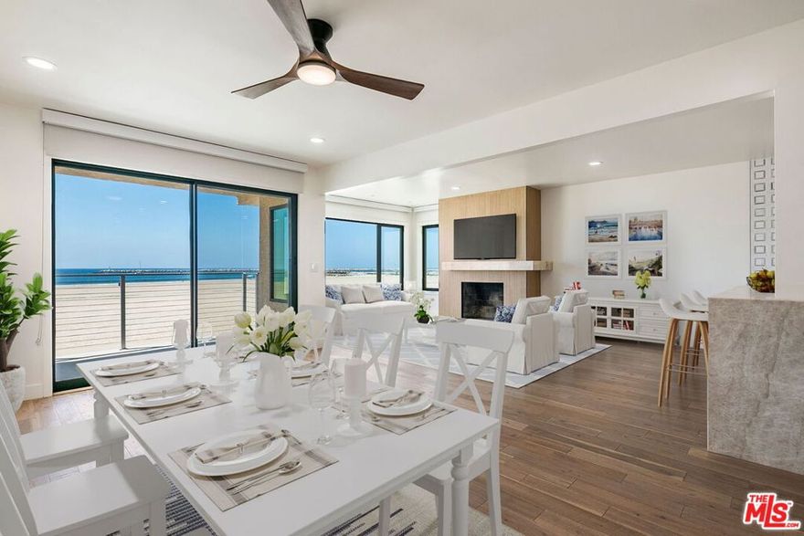 Newly remodeled 3 bedroom, 2 bathroom second-floor unit offering stunning ocean views and direct beach access. Tucked within a peaceful, coveted enclave of Playa del Rey, this home combines modern comforts with timeless coastal charm. Inside, you'll find a light-filled open layout with brand new appliances, in-unit laundry, custom closets, Taj Mahal quartzite countertops, all new cabinetry, a waterfall kitchen island, a gas log fireplace, and hardwood floors. The spacious living and dining areas flow seamlessly to a private balcony and oversized windows framing sweeping views of the Pacific. This is a rare opportunity to lease a beautifully updated oceanfront unit in an unbeatable location.