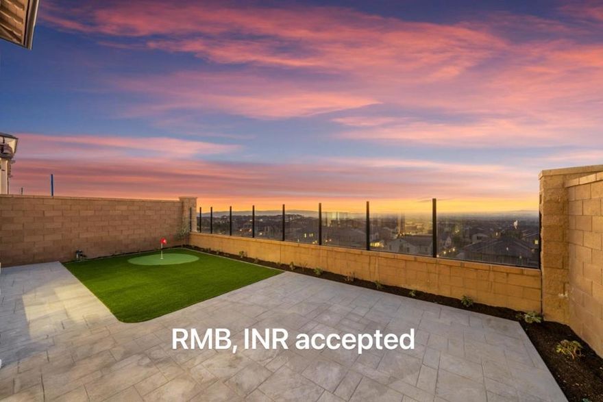 This rare, one-of-a-kind property offers an incredible panoramic view of the city and surrounding hillsprivacy like this is hard to find. This stunning, new construction home features 4 spacious bedrooms, 3 luxurious bathrooms, and 2,420 sqft. of thoughtfully designed living space on an impressive 4,000 sqft. lot. From the moment you enter the vaulted foyer, you'll be struck by the elegant open-concept great room, filled with natural light thanks to its high ceilings and abundant windows. The upgraded kitchen is a chef's dream, boasting sleek quartz countertops, JennAir appliances, and an expansive walk-in pantry for all your storage needs. From the moment you enter the vaulted foyer, you'll be struck by the elegant open-concept great room, filled with natural light thanks to its high ceilings and abundant windows. The upgraded kitchen is a chef's dream, boasting sleek quartz countertops, JennAir appliances, and an expansive walk-in pantry for all your storage needs. This home is move-in ready with a lot of upgrades, including SOLAR panels, pre-wiring for additional lighting, beautifully landscaped yard, and a two-car driveway, Master bedroom Balcony indulge in breathtaking panoramic views, Top-of-the-line refrigerator, Luxury washer and dryer for ultimate convenience.