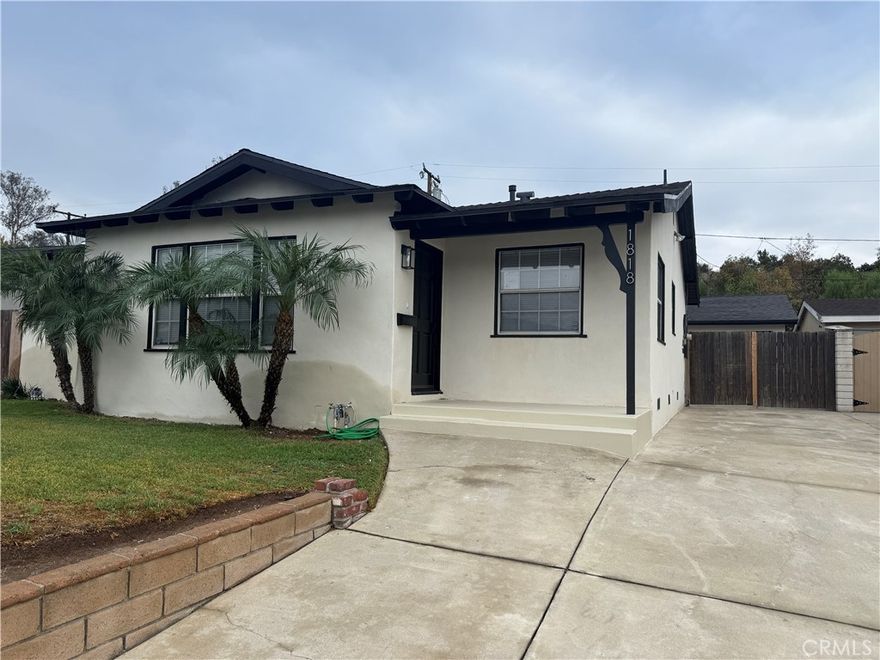 Recently remodeled 3 bedroom, 2 bathroom in the heart of Glendora. The entire home has been renovated and is immaculate. Brand new paint, flooring, lighting, cabinets, fans, and more! Spacious bedrooms with 2 full sized bathrooms. Huge 2 car garage In the back of the house with a perfect backyard for entertaining. Home looks stunning with a new roof, stucco  and paint. Close to shopping and restaurants. Must See!