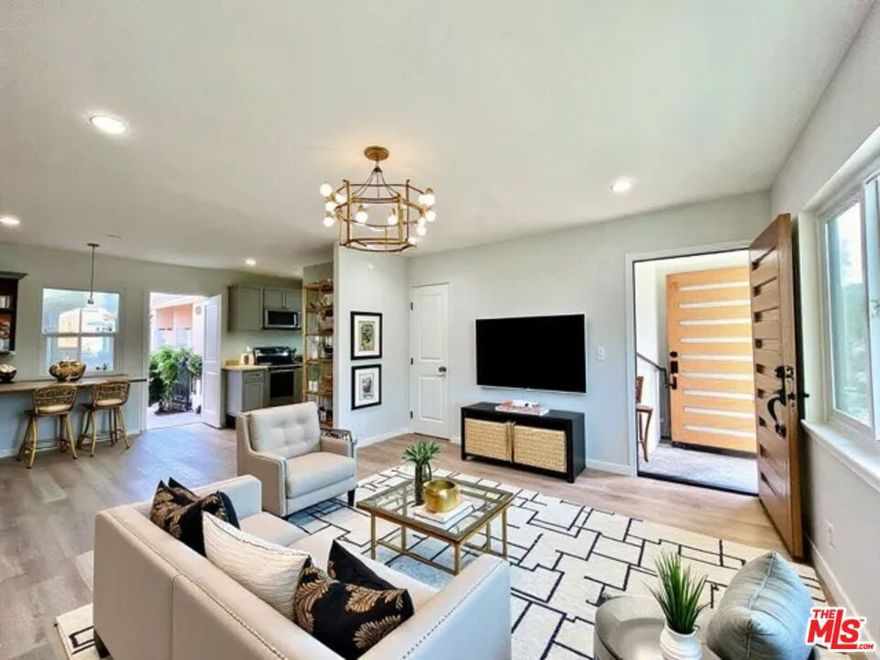 Beautifully Renovated lower (first floor) unit in Brentwood's most desirable Location! Spacious 1st floor corner unit w/ private patio and luxury details throughout. Newly Renovated! Gorgeous 2BR/2BA fitted w upgraded finishes throughout. The kitchen has ALL New Quartz Countertops, Single Deep-Bowl Kitchen Sink, New Appliances: Gas Stove, Microwave, Refrigerator, Dishwasher, Garbage Disposal & a handy back door for easy access to parking. The bathroom has Custom Soft-close Cabinets, Quartz Countertops & Polished Chrome Rain Showerheads. New A/C & Heating Units, Freshly Painted Interiors, Luxury Plank Flooring. The first building below San Vicente at the corner of Barrington Ave & Dorothy St - Across the street from Malou Coffee & 1 block from Wholefoods, Brentwood Gardens, & another 20+ restaurants, shops, banks & services in the epicenter of Brentwood's Golden Triangle! Close to Shops & Restaurants. 1 min proximity to bus stop (Big Blue Bus 3 & 4 Routes) that takes you to UCLA & Little Osake. 1 x Parking Space ($100 per month). Pets upon approval.