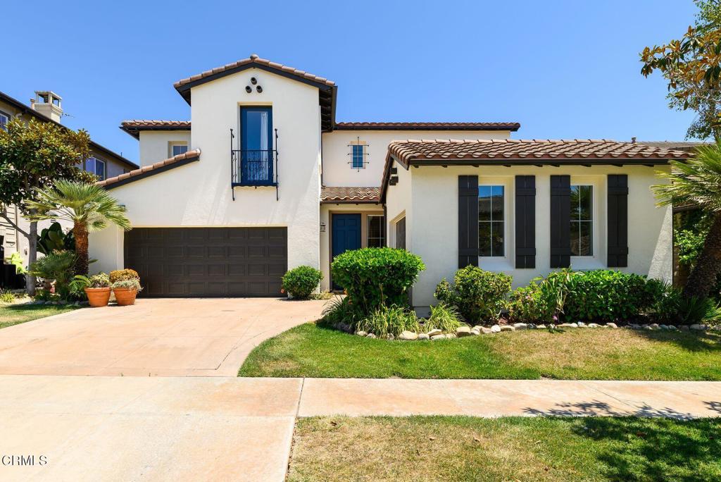 Move-In Ready Spanish-Style Home in Ventura - 4 Bedrooms, 3 Baths, 3-Car Garage - dedicated office- No HOAWelcome to this beautifully maintained Spanish-style home in Ventura, CA, where timeless architectural charm meets modern upgrades. Built in 2004 and formerly a model home, this move-in-ready Ventura property reflects true pride of ownership and thoughtful improvements throughout.Step inside to soaring ceilings, exposed wood beams, and abundant natural light. The open-concept floor plan seamlessly connects the kitchen, living room, and casual dining area--perfect for entertaining or everyday living. A formal dining room offers an elegant space for hosting, while multiple living areas provide flexibility for a home office, media room, or playroom. Recently updated with brand-new carpet.The main floor includes a private bedroom, dedicated office, and a nearby three-quarter bath, ideal for guests, in-laws, or multigenerational living. The flexible layout offers potential for a future ADU (accessory dwelling unit)* or converting the office into a 5th bedroom.Upstairs, the oversized primary suite offers a true retreat with a soaking tub, dual vanities, a tiled shower, and two walk-in closets. Secondary bedrooms are connected by a convenient Jack & Jill bathroom, and the upstairs laundry room includes storage and a sink.Property Highlights:5 Bedrooms | 3 Bathrooms | Approx. 3,181 Sq.ftThree-car garage: two-car plus separate one-carDual-zone HVAC for year-round comfortNo HOA fees and No Mello RoosLow-maintenance yard with garden space and fountainRecent Section 1 Termite ClearanceLocated in a quiet, well-kept neighborhood near Citrus Glen Elementary School, parks, and just minutes from 126 and 101 freeway, shopping, and diningThis exceptional Ventura home for sale offers the perfect combination of comfort, space, and location. Whether you're looking for room to grow, flexible living areas, or ADU potential, this home checks every box.*Buyer to verify ADU feasibility with local zoning/building departments.