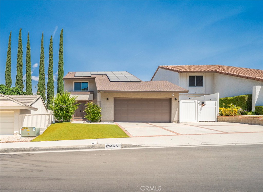 Welcome to Carol Sue LN! Not many homes go up for sale in this area! Nestled in a peaceful Saugus cul-de-sac is this beautifully appointed two-story home offering nearly 1900 sqft of living space on a decent size lot. Paid off solar panels! LOWEST HOAs you will find in the area. This home located in one of the most sought-after areas features 4 bedrooms and 3 full bathrooms, including a main-level living space. The bright, upgraded kitchen comes with modern appliances and ample storage. Cozy up by the fireplace in the family room or relax outdoors with mountain views in the fenced backyard. A two-car attached garage and newer HVAC system that comforts of this home. Artifical grass in the front for low maintenance. Award winning schools, Located within the highly rated William S. Hart School District, and offered with a low-fee and Private setting! Community pool, basketball courts, grass play area with equipment and parklike grounds! Don’t miss this rare find in a sought-after neighborhood!”