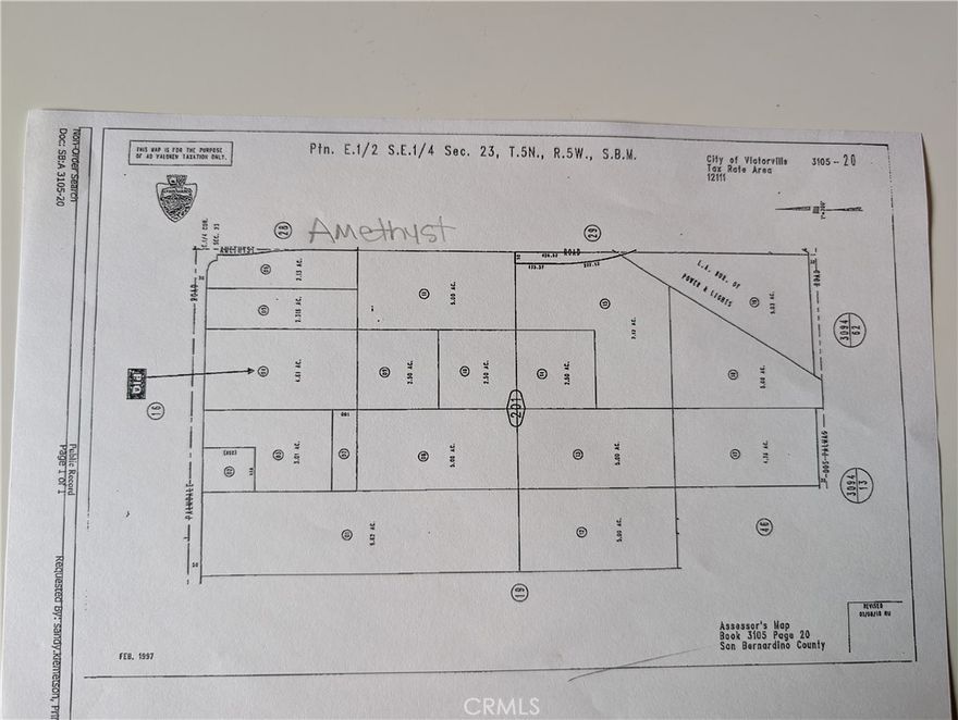 Prime commercial lot located on Palmdale Road is located near the busy intersection of Palmdale Road and Amythyst Road in Victorville. Utilities are available for this 4.61 Vacant Lot and is ready for development.