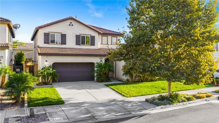 Welcome to this well-maintained two-story Spanish-style home located in the desirable Riverbend community of Jurupa Valley. Built in 2016, this spacious residence offers 4 bedrooms, 3 bathrooms, and approximately 2,404 sq. ft. of living space on a 5,227 sq. ft. lot. The home features an open and bright layout with a high 19-foot entry ceiling, fireplace, and a modern galley-style kitchen that opens to the dining and family areas. The kitchen includes quartz countertops, stainless steel appliances, dark cabinetry, tile backsplash, and a large seated island, ideal for everyday living and entertaining.

A bedroom and full bath are conveniently located on the main level, while the primary suite upstairs offers a sliding barn doors, walk-in closet, soaking tub, separate shower, and dual-sink vanity. Additional highlights include recessed lighting, tankless water heater, fire sprinklers, water softener, inside laundry, and a financed solar system. The backyard is thoughtfully landscaped with a built in BBQ under a tiki style gazebo, covered patio, and automatic sprinkler system. An array of shopping centers, supermarkets, and restaurants are just moments away — including Costco, 99 Ranch Market, and Eastvale Gateway Shopping Mall. Effortless commuting is ensured with convenient access to major highways 15, 60, 10, and 91, facilitating seamless travel throughout the region. The home is also located near highly regarded schools such as River Heights Intermediate School and Eleanor Roosevelt High School.