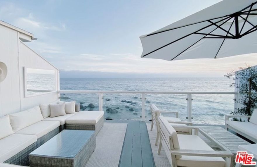 Available 04/01/2024 Beautiful remodeled Apartment with Open floor plan in Living Room open to the Sea. New Kitchen with Stainless Steel Appliances and Island with extra counter space ready for cooking and conversation. Dine outside on your large deck or just inside where you Sea Forever. Large living room to create your own style of living with this open palette! The Large Deck can extend your living area for entertaining and relaxing while watching dolphins, whales and pelicans dance in your front yard. You watch the Sunrise and Sunset from this special curve of the Malibu coastline where during the day you see Santa Monica to Catalina and at night the Queens Necklace. Direct Access to the beach from new beach stairs. Malibu Living on the Sea ~ it doesn't get better!