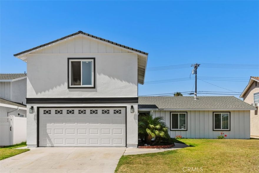 This property has been remodeled with new flooring, new doors and windows, new water heater, new AC and heater system. All 3 bathrooms have been remodeled with modern finish. New kitchen cabinet with Quartz countertop, stainless steel appliances. KitchenAid refrigerator is included. There are 4 bedrooms, 2 baths on the 1st floor and 1 bedroom/1 bath on the second floor with separate entrance. This home is located in the quiet neighborhood with huge front and backyard, within walking distance to the award winning school Ethan Allen , 3 minutes to Little Saigon and 15 minutes to the beach. The property is ready to move in. No furniture included
