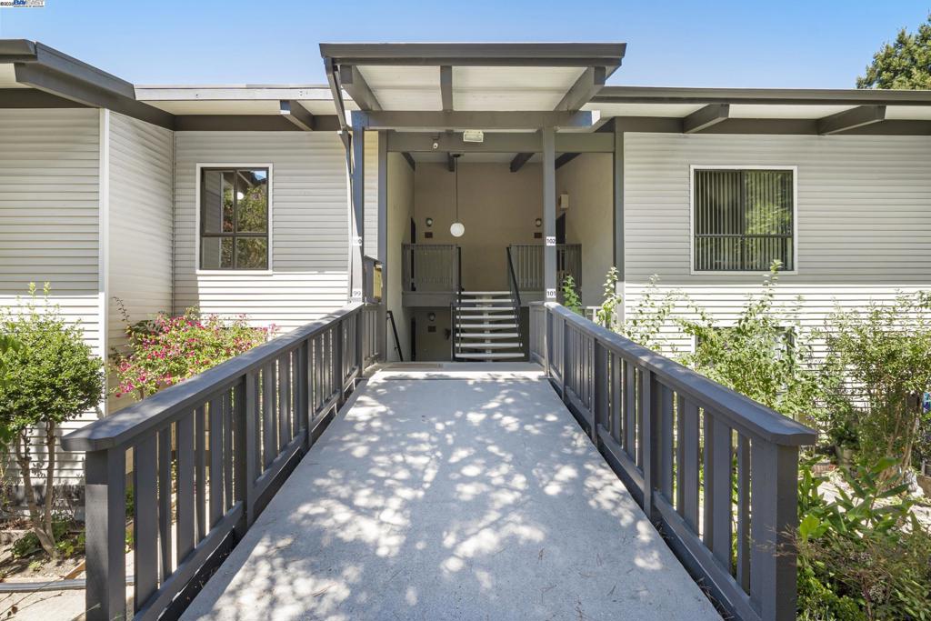 Welcome to Highland Place Co-op, a true hidden gem surrounded by nature in the scenic Castro Valley hills! This stylish mid-century modern unit offers 1,224 sq ft of comfortable living space with 2 bedrooms and 2 full bathrooms. Inside, you’ll find vaulted wood beam ceilings, laminate flooring, and carpet, along with fresh interior paint throughout. The kitchen features stone countertops and stainless steel appliances, and a recently redone outdoor balcony offers peaceful views of the surrounding hills. The balcony also includes a private storage closet, and the unit comes with an additional full-size storage space located in the community storage hallway downstairs. Highland Place is a quiet, beautifully maintained community offering resort-style amenities including a clubhouse, swimming pool, hot tub, and tennis court. Located in the award-winning Castro Valley School District, with close proximity to Lake Chabot, freeway access, and public transportation—this is East Bay living at its best!