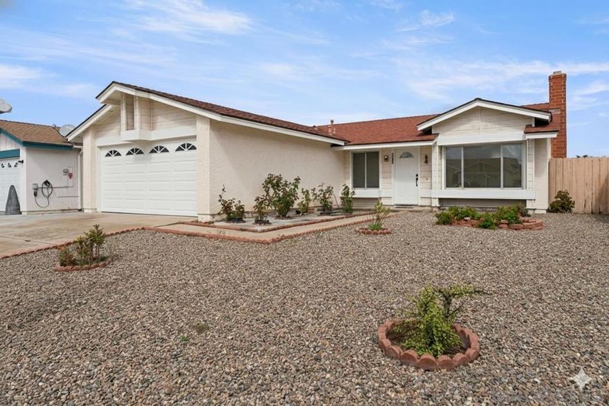 Welcome to this freshly updated single-level home featuring brand-new flooring and paint throughout, offering a bright and inviting atmosphere. The open layout provides comfortable living with easy flow between the living, dining, and kitchen areas. Enjoy the spacious backyard—ideal for outdoor entertaining, gardening, or simply relaxing in the San Diego sunshine. Perfectly situated within walking distance to nearby schools, parks, and everyday conveniences, this home combines comfort and location in one desirable package. Don’t miss this move-in-ready opportunity in a quiet and central neighborhood.