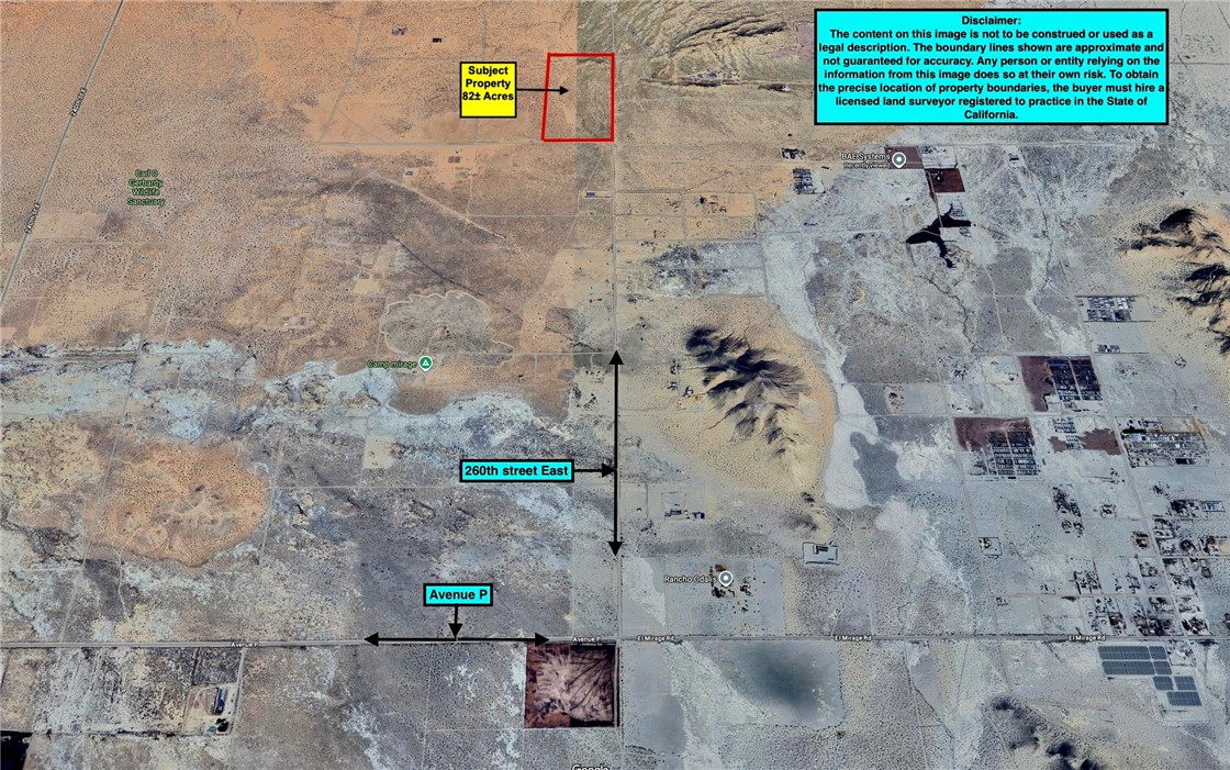Discover a unique opportunity to own approximately 82 acres of flat, vacant land located in the growing High Desert region of Los Angeles County. Positioned near the intersection of Highway 395 and El Mirage Road, this expansive parcel offers excellent potential for a variety of uses including residential development, renewable energy projects, ranching, or even as a prime filming location for the entertainment industry (buyer to verify zoning and permitted uses).