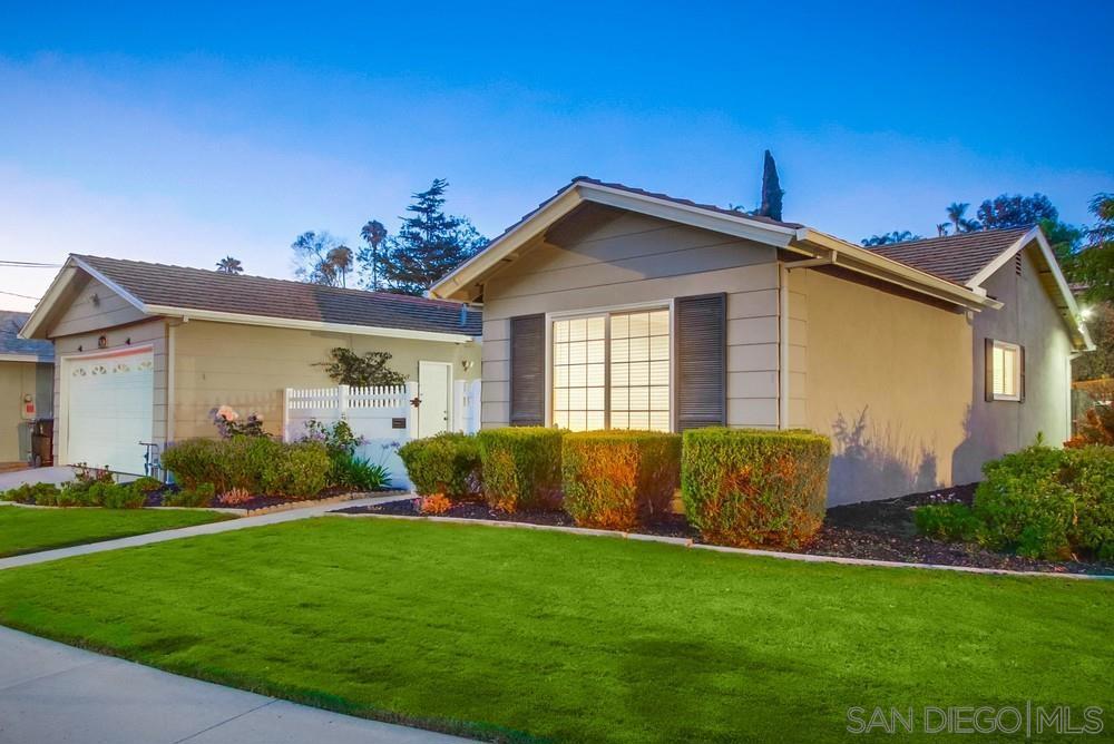 Stylish and move-in ready, this single-level stunner at the end of a cul-de-sac is just steps to SDSU, Trader Joe’s, and the College Area’s vibrant scene. Perfect for the ultimate San Diego indoor/outdoor lifestyle, it offers a renovated kitchen inside w/ stainless steel appliances & open-concept flow—seamlessly connected to a custom outdoor kitchen w/ built in bbq, gas stove top burner, sink and separate bar seating with extra storage space. Recessed lighting throughout the home adds a modern touch. Additional highlights include wood laminate flooring, updated baths with walk-in showers, custom blinds throughout, and central heating and air. Low-maintenance landscaping features artificial turf, pavers, drought-tolerant plants. Gather under the pergola by the gas fire-pit table & seating for cozy evenings. A private enclosed front patio offers yet another outdoor retreat with direct access to the two-car garage and laundry.