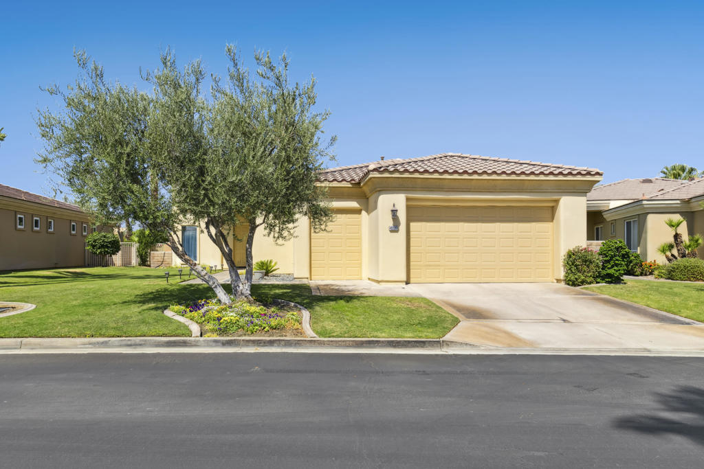 Exceptional and beautiful home located in gated Bellissimo, a nice community of 51 newer homes inside the prestigious guard-gated Bermuda Dunes Country Club. This stunning home 3BR-3.5BA features an open floor plan designed with high ceilings and plenty of windows to illuminate with natural light. The delightful gourmet kitchen has a nice island, slab granite counters, a gas cooktop newer rangehood and, stainless fridge. Ample great room for entertaining with easy access to indoor & outdoor living. The spacious and bright master suite boast an slider door to rear patio and views. The primary bath has a large tub, a separate shower, dual vanity, travertine counters, and a large nicely organized walk-in closet. The two other bedrooms have their own bathroom. Large laundry room with cabinetry, two car garage with large space to park your truck, plus golf cart garage with separate entrance. This home has been updated with New Garage Door, New AC unit included HVAC, New Fridge, and New pipes in the kitchen. HOA for Bellissimo includes community pool & spa, landscaping front & rear yard more private and useful for your pet or doggie! Two private gates, and greenbelt picnic area. This home is connected to sewer, low electric bills with IID, cable TV, with Showtime/HBO/Cinemax, internet with Spectrum plus 24-hour guard gated security. This Gem is step to community pool for Bellissimo homeowners only, to enjoy & refresh on the summer. You're invited this Saturday to Open House 10:00 AM, to 1:00 PM!