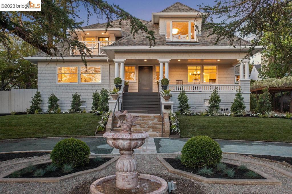 Magnificently positioned in the heart of Piedmont, this stunning compound is a masterpiece crafted by industry leaders during a nearly two-year renovation. The redesign merges classic architecture and modern design, resulting in an incomparable property reminiscent of a Nantucket estate. The home's centerpiece is the great room, which seamlessly flows into the dream kitchen and out to a sweeping brick patio, level lawn, and multiple entertainment areas. The main residence, carriage & guest houses feature bespoke finishes, chic lighting and the finest materials which are meticulously integrated throughout the highly desirable floor plans. The shingle-style main residence offers rare main level bedroom suite ideal for multi-generational living, along with four beautiful bedrooms on the upper level, including an opulent owner's suite with a walk-in closet and luxurious bath. The charming carriage & guest homes offer fantastic flexibility, each with its own perfectly appointed kitchen, bath, and laundry. These spaces are perfect for a home gym, office, or ADU. Located on Premier Hillside Avenue, this home is just steps away from award-winning K-12 schools, services, and Mulberry's Market. Don't miss the opportunity to experience this truly extraordinary Piedmont compound!