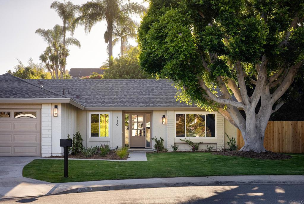Dwell West proudly presents this beautifully renovated home that has been fully reimagined inside and out with designer finishes and thoughtful updates throughout. New drought-resistant landscaping, sod, fresh exterior paint and a brand-new roof with a 10-year warranty. Professionally designed open-concept floor plan filled with natural light. Brand-new kitchen with slim white shaker cabinetry, a white oak island, quartz countertops, custom tile backsplash, oak shelving, new stainless steel appliances, and designer fixtures. Smooth-plaster fireplace with oak mantle, new LVP flooring, interior doors, hardware, and lighting complete the home’s fresh look. Additional updates include a new garage door, water heater, HVAC system, new lattice patio. With every major detail considered, this home offers a turnkey opportunity to enjoy the best of Encinitas living just minutes from beaches, shopping, and top schools. Welcome Home!