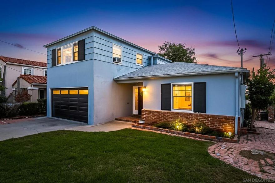 Something special is tucked away in North Kensington… Quiet canyon, classic charm, and big views! Privately perched along a tranquil canyon rim on Braeburn Rd, this 1948 gem sits on a peaceful cul-de-sac. Featuring 3 bedrooms, 2 bathrooms, solar panels, and a bonus family room, it offers that rare mix of character and comfort. Sweeping canyon vistas create a seamless connection to nature while still keeping you just moments from the lively buzz of Adams Avenue. Inside, natural light pours through every window, highlighting the original hardwood floors and classic details. The remodeled kitchen—complete with black-and-white checkered floors—flows gracefully into the grand living room, where the real views steal the show. It’s the perfect spot for quiet morning coffee or effortless entertaining. Step outside and the magic continues. Terraced patios give you multiple spaces to relax or host friends, plus there’s even bonus storage tucked below. A rare opportunity to own one of Kensington’s most picturesque canyon homes—where timeless character meets serene, natural beauty among the trees.