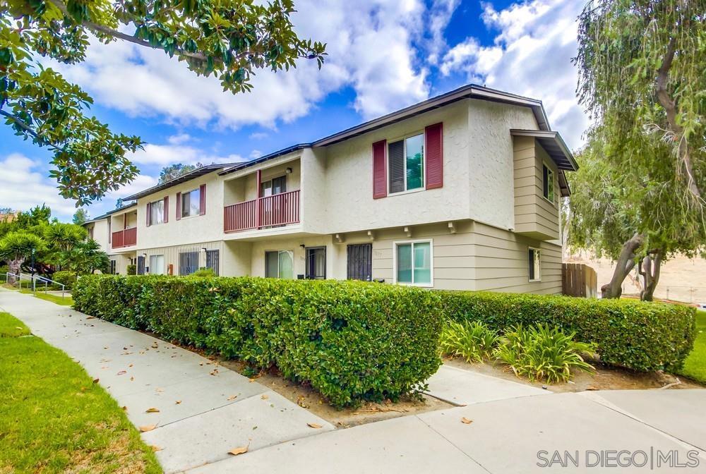 BEST Value in SD County for quality!!! Welcome to Bella Vista Estates! This charming end-unit 2BR/1.5BA townhome offers extra privacy with no neighbors behind and only one shared wall. Enjoy your own fenced back patio yard with large storage (fits full-size W/D) perfect for gardening, BBQ, play yard, or relaxing outdoors. Inside, you’ll find a light-filled open floor plan with neutral tones, durable tile/laminate downstairs, and cozy carpet upstairs. The spacious kitchen flows seamlessly into the living area and out to the patio. Community perks include a sparkling pool, clubhouse, and low HOA dues covering water and trash. Parking is a breeze with your deeded space directly behind the backyard patio, plus a companion assigned spot right next to it, giving you two designated spaces of your own. Each home also comes with two guest passes, and there’s plenty of additional street parking both at the front cul-de-sac and back entrance. All this just steps to Berry Street Park, plus quick freeway, shopping & dining access. A fantastic first home or smart investment..don’t miss this opportunity!
