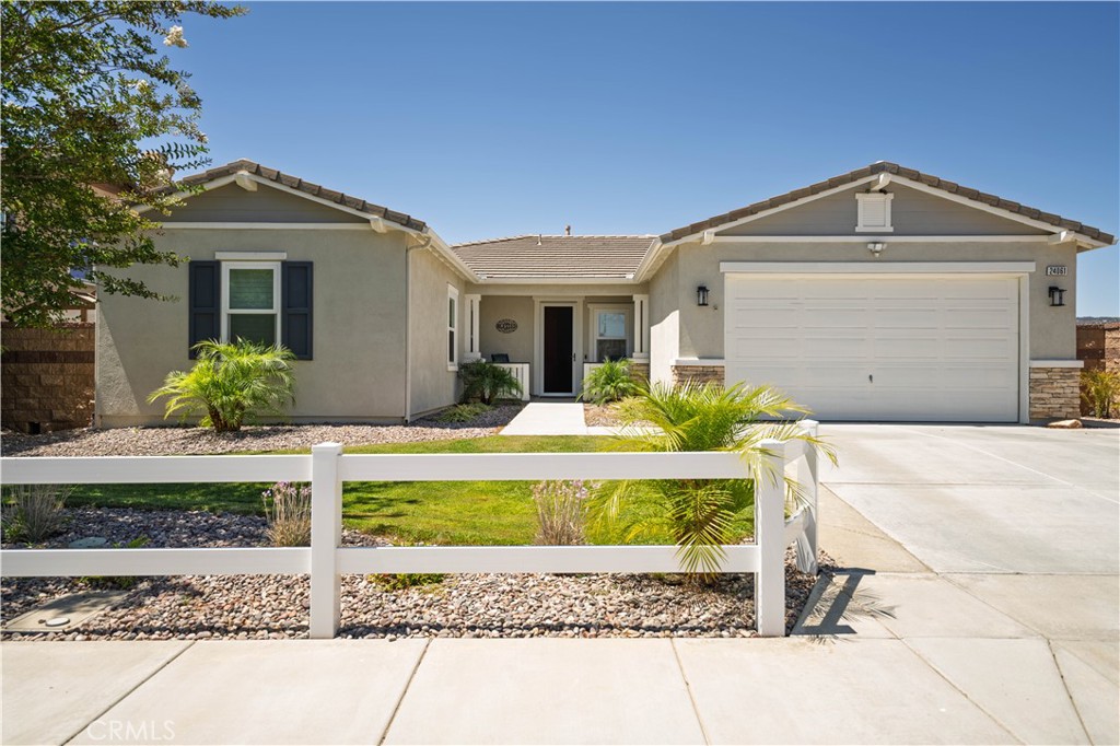 Stunning single-story home in highly desirable West Murrieta, showcasing pride of ownership and thoughtful upgrades throughout. This 4-bedroom, 2-bath property is located in a quiet newer tract with great curb appeal, a private courtyard entry, and ample driveway parking. The open-concept layout features a spacious family room with cozy fireplace and mountain views, flowing seamlessly into the upgraded kitchen with refinished cabinets, granite countertops, center island with seating, and stainless steel appliances—all replaced less than six months ago.
The primary suite offers a large soaking tub, separate shower with new glass door, dual sinks, and a generous walk-in closet. All bedrooms feature new carpet, and the secondary bathroom has been remodeled with a flush walk-in shower, wide door entry, and built-in linen cabinet.
A brand-new PebbleTec pool, built in March 2024, anchors the beautifully landscaped backyard with a fully covered rear patio and extended concrete walkways. Additional upgrades include fresh interior paint, a tankless water heater, plantation shutters, Milgard dual-pane windows and slider, a new A/C split unit and flooring in the garage, EV charger, ceiling fans, a water softener system, rain gutters, an automatic sprinkler system, a whole-house fire sprinkler system, and a wheelchair-accessible layout. The home also features soaring 9' ceilings throughout.
Located in one of the safest cities in the nation and close to award-winning schools, this move-in-ready home offers comfort, quality, and exceptional value in a prime Murrieta location.
