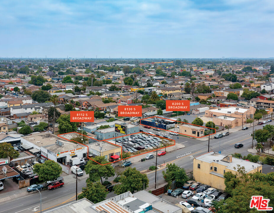 We are pleased to present The Broadway Collection: 8112, 8130 and 8200 S Broadway. This unique opportunity consists of three separate parcels totaling 2,904 square feet of existing commercial improvements with a total of 18,555 square feet of LAC2 Tier 1 TOC zoned land along the Broadway corridor which offers a double-wide street with convenient access to the Crypto.com arena and DTLA! As a development site, the properties are ED1 eligible, providing a developer with unlimited density and an expedited approval process for a 100% affordable housing project. 8112 and 8130 S Broadway consist of two contiguous parcels totaling 12,472 square feet on the northeastern corner lot. 8112 is comprised of two separate structures with a front commercial building and a rear residential bungalow which is directly north of, and adjacent to, the paved vacant lot on 8130. This property allows for an owner-user to operate out of the commercial structure, while living in or renting out the residential bungalow, as well as utilize the adjacent vacant, paved commercial lot for business purposes. As a development project, other similar sized sites allow for 75+ affordable units. As a market rate Tier 1 TOC development site, the property has potential for a maximum of 48 units. 8200 S Broadway is a standalone parcel totaling 6,083 square feet on the southeastern corner lot directly across the street. The existing commercial space consists of a 700 square foot (buyer to verify) standalone building. This low coverage land site presents an opportunity for an owner-user to occupy the commercial building with ample onsite parking. As a development project, other similar sized sites allow for 30+ affordable units. As a market rate Tier 1 TOC development site, the property has potential for a maximum of 24 units. Broadway provides tree-lined streets along the center medians, providing excellent curb appeal for tenants and investors. With both properties being located on the corner, it will allow for minimal setbacks and the ability to design a project that encompasses natural light and airflow throughout. The Broadway Collection is strategically located one block east of the 110 Freeway providing easy access to downtown Los Angeles while catering to hundreds of thousands of tenants or potential customers in the neighborhood and is a well-positioned property with high rental demand that is nearby significant employment opportunities. Buyer shall complete their own due diligence to determine the development potential. Can be sold together or separately. Contact listing broker for additional information.