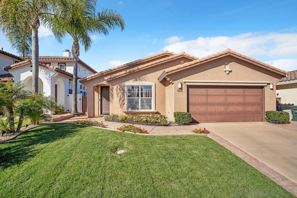 Stunning single story and sunlit home, located within a cul-de-sac of the Sunbow neighborhood in Chula Vista! No HOA and NO mello-Roos in this community with an obvious sense of pride of ownership. The kitchen features custom real wood cabinets, quartz counter tops and stainless steel appliances. This home has the perfect layout with ample space to entertain and spacious rooms for every need; work from home, long-term visitors, and room to entertain inside and out with a beautifully finished backyard space. This home is equipped with money saving solar panels to give you comfort in every season. Sunbow is a highly desirable neighborhood within walking distance to local shops, eateries, top rated schools and convenient to all that San Diego has to offer. Single story homes are a rarity, do not miss this opportunity!