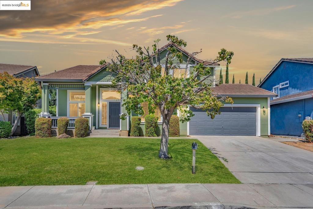 This beautiful 4-bedroom, 3-bathroom home w/ a large loft is nestled in the sought-after Deer Valley Estates neighborhood. With a smart & open floor plan, vaulted ceilings & over 2,500 sq. ft. of living space (buyer to verify) this home is the perfect blend of comfort & functionality. Enter your bright & open kitchen featuring tile countertops, rich maple cabinetry, a gas range & a cozy eat-in nook—perfect for morning coffee or casual dinners. The kitchen opens seamlessly to the family room where a warm fireplace invites you to relax & unwind. Upstairs, you'll find a spacious primary suite w/ a large closet & a luxurious en-suite bathroom complete w/ both a soaking tub & separate shower. 2 additional bedrooms, a full hallway bathroom & a large loft area offer flexible space for a home office, playroom, or media lounge. Downstairs, enjoy a separate formal living room, an additional bedroom & full bath—ideal for guests or multigenerational living.Step outside into your own private backyard oasis. A sparkling pool & hot tub make this the perfect space to entertain or unwind. Picture yourself stringing up café lights, grilling w/ friends & celebrating life’s special moments—all from the comfort of your own backyard. Conveniently located near schools, parks, shopping, & Kaiser.
