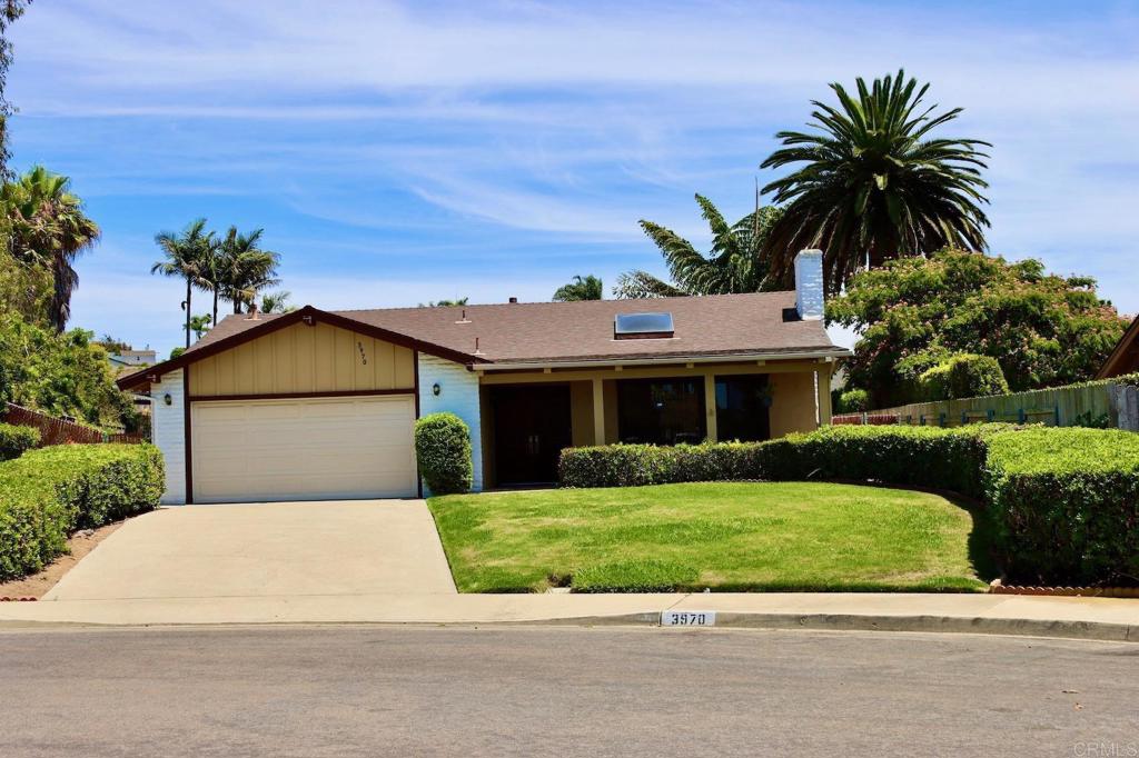 Tucked away in a peaceful cul-de-sac and just 1.4 miles from the golden sands of Tamarack Beach, this beautifully maintained home offers the best of Southern California living. Sitting on a spacious 10,000 sq ft lot in one of Carlsbad’s most sought-after neighborhoods, this single-level residence features approximately 1,800 sq ft of living space with 4 bedrooms and 2 full bathrooms. The layout is bright and functional, with plenty of natural light and a seamless flow that’s perfect for everyday living or entertaining. The expansive backyard offers endless possibilities whether you envision a pool, garden, or outdoor kitchen, there’s space to bring your dreams to life. Enjoy walking distance access to Carlsbad’s charming Village, where you'll find local boutiques, cafes, restaurants, and weekend farmers markets. The home is also just minutes from world-class beaches, scenic coastal trails, and the vibrant surf culture that makes Carlsbad so unique. Families will appreciate the highly rated Carlsbad Unified School District, with schools such as Magnolia Elementary, Valley Middle School, and Carlsbad High School nearby. Easy access to the I-5 freeway makes commuting a breeze, whether you're heading to San Diego or Orange County. This is an excellent entry-level opportunity to own a home in coastal Carlsbad a community known for its laid-back lifestyle, strong sense of community, and natural beauty. Whether you're a first-time buyer, investor, or looking to downsize without giving up location, this home offers incredible value. Don’t miss your chance to own a slice of paradise on the coast.