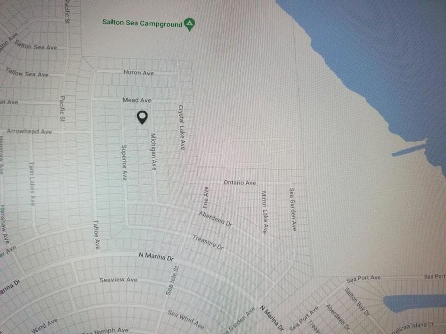 Salton City, Ca.  2761 Michigan Avenue.  Large Vacant Residential Lot. 13,195 sf More or Less.   Close to schools, Grocery shopping, gas, post office, library. Near the Salton Sea and Sea View RV and Mobile Park.  Build your dream home.  Close to other existing homes on the street.  Area know for its gorgeous winter weather.  Popular area for off road enthusiast, bird watchers, desert lovers, permanent to second home residents.  Seller and/or agents make no warranties except as to Title. APN 008-096-004-000.