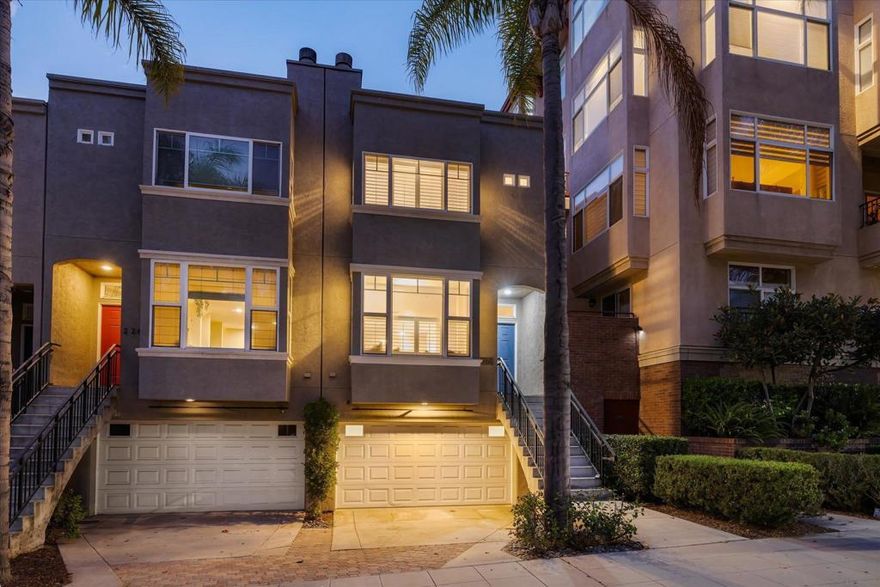 $0 HOA dues!  Discover urban living in this stunning 3-bedroom, 3.5-bathroom fully detached townhome located at 2270 Sixth Avenue in San Diego’s vibrant Bankers Hill neighborhood, just steps from the iconic Balboa Park. Spanning 2,174 square feet and built in 2000, this multi-level residence offers a perfect blend of modern comfort and prime location, with views of the city lights, evening skyline, and the park right across 6th avenue! Step inside to find a bright and airy living space featuring a cozy fireplace in the living room, recessed lighting, and laminated wood floors that flow seamlessly throughout. The newly-remodeled kitchen is sure to impress with its vibrant finishes. Each of the three bedrooms serves as a private retreat, with en-suite full bathrooms for ultimate convenience and privacy, plus an additional half bath for guests. Enjoy the luxury of central forced air cooling, in-unit laundry with gas and electric hookups. Outside, a full fenced yard provides a serene escape with an outdoor patio and 2-floor access. Direct access to your private 2-car attached garage is a unique perk that isn't found often in the heart of San Diego.  Priced at $1,599,888, this move-in-ready gem also features custom built-ins, walk-in closets, and abundant storage. With proximity to downtown San Diego’s dining, culture, and harbor, this property promises an unparalleled lifestyle of urban living.