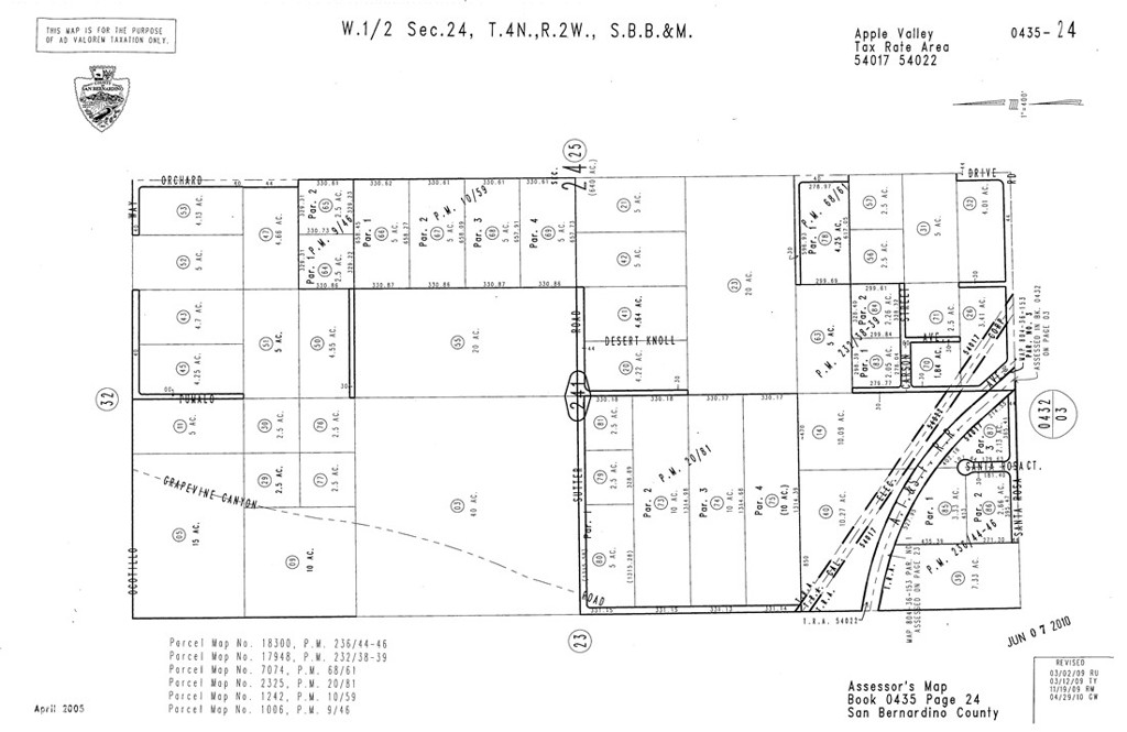 Nestled in the heart of Apple Valley, this rare 7.5-acre parcel (APN 0435-241-39-0000) offers a blank canvas for your desert dream—whether you envision a custom home, private ranch, or off-grid retreat. The land is mostly flat with sweeping views of the surrounding mountains, providing both privacy and endless potential. Zoning allows for residential, agricultural, and equestrian use, giving you the flexibility to design a lifestyle that suits your vision. Though tucked away in a peaceful, open-space setting, the property is just minutes from town conveniences including shopping, schools, and dining. Whether you're looking to build a homestead, park your RV, or invest in high desert land, this location offers breathtaking sunsets, star-filled skies, and the freedom to create your own space in the fast-growing Apple Valley community. Don’t miss this opportunity to own a substantial piece of the High Desert