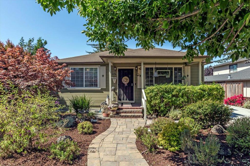 Welcome to this charming, 3 bedroom 1 bath centrally located Redwood City home. Features of the home include a spacious living room with a beautiful fireplace, formal dining room, crown molding, baseboards, arched entries to dining room and kitchen, and rich laminate flooring throughout. The updated kitchen offers granite countertops, stainless steel appliances, an abundance of cabinetry, recessed lighting, and a garden window. The front is beautifully landscaped with a stone walkway leading to the front door and inviting porch. The expansive backyard features a large paver patio, gardening beds, landscaping, lawn area, storage shed, and entry to the detached office. (Previously a 1 car garage) Double pane windows, tankless water heater, and solar for energy efficiency. A great location- close to Woodside Plaza, Roosevelt Plaza, Red Morton Park, and bustling downtown Redwood City!