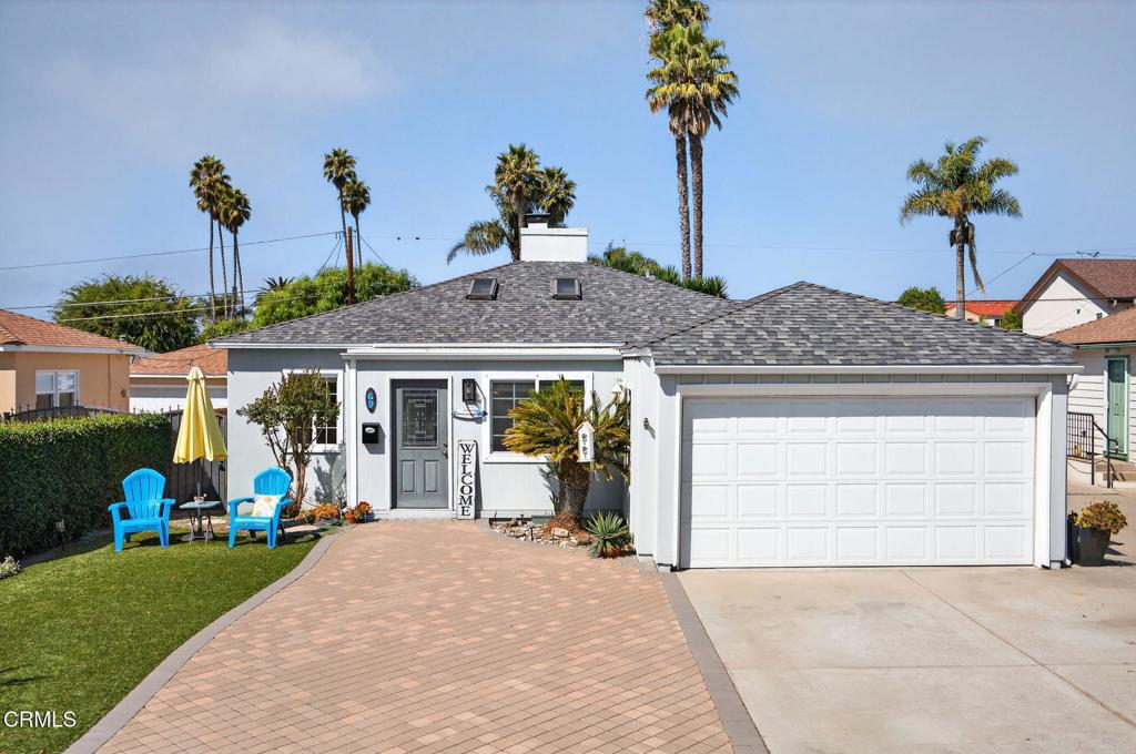 Coastal Charm Meets Modern Comfort in Midtown Ventura.Just one mile from the beach, this charming spacious three-bedroom, two-bathroom home is located in Ventura's highly desirable mid-town neighborhood, close to shops, restaurants, and the 101 freeway. Offering 1,368 square feet of living space, the home blends vintage character with thoughtful modern updates.The inviting open living room features a cozy gas and wood-burning fireplace, complemented by real wood floors and two skylights for additional sunlight. The open concept continues with a dining room large enough for you and your guests. A vintage yet modern feel carries through the home, enhanced by central HVAC, a tankless water heater, newer attic insulation, updated ductwork, and dual paned windows with the added convenience of a separate indoor laundry room.Outdoors, the property is designed for both easy maintenance and entertaining. Artificial turf and manicured landscaping frame the front and back lawns, while a spacious deck offers the perfect space to gather with friends. A designated sand pit with an outdoor fireplace creates an inviting setting to enjoy cool coastal evenings. The finished shed in the backyard provides added flexibility, ideal as a workout space, office, or creative studio.Recently fumigated and well maintained, this home offers the best of Ventura living--classic charm, modern comfort, and a location that keeps you close to everything the beachside lifestyle has to offer.